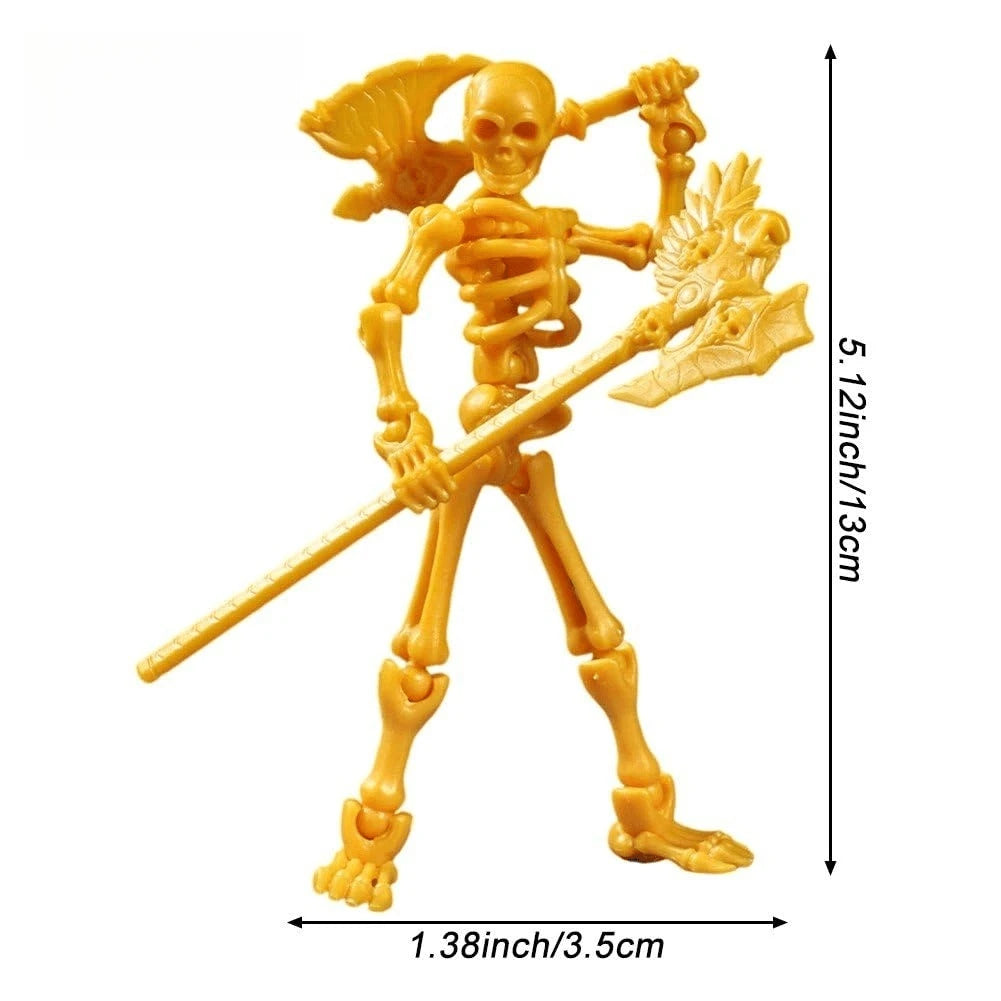 6-Piece T13 Skeleton Doll Set, Halloween Skeleton 3D Printed Multi-Joint Movable Skeleton Toy, Featuring Multi-Joint Movable Skeleton That Can Be Posed In Various Poses And Movements. Ideal As A Hallo