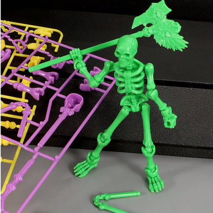 6-Piece T13 Skeleton Doll Set, Halloween Skeleton 3D Printed Multi-Joint Movable Skeleton Toy, Featuring Multi-Joint Movable Skeleton That Can Be Posed In Various Poses And Movements. Ideal As A Hallo