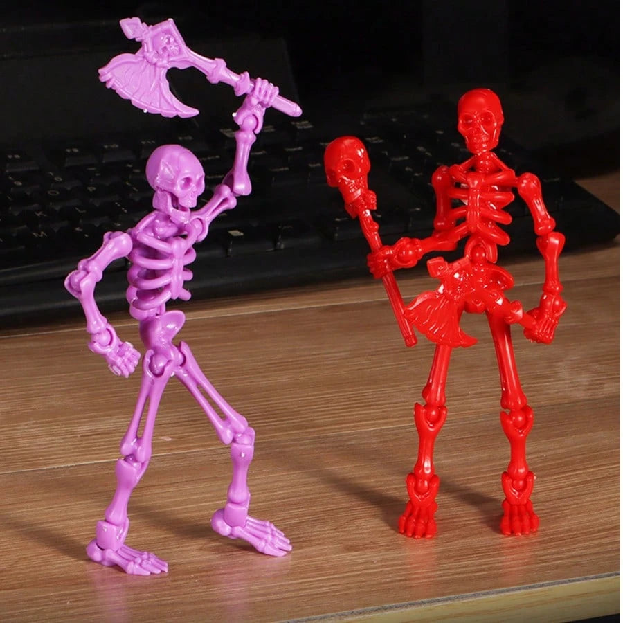 6-Piece T13 Skeleton Doll Set, Halloween Skeleton 3D Printed Multi-Joint Movable Skeleton Toy, Featuring Multi-Joint Movable Skeleton That Can Be Posed In Various Poses And Movements. Ideal As A Hallo