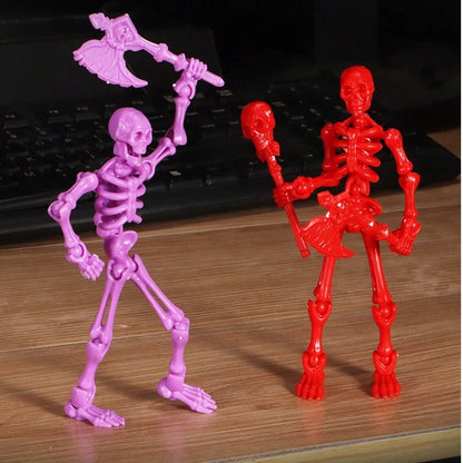 6-Piece T13 Skeleton Doll Set, Halloween Skeleton 3D Printed Multi-Joint Movable Skeleton Toy, Featuring Multi-Joint Movable Skeleton That Can Be Posed In Various Poses And Movements. Ideal As A Hallo