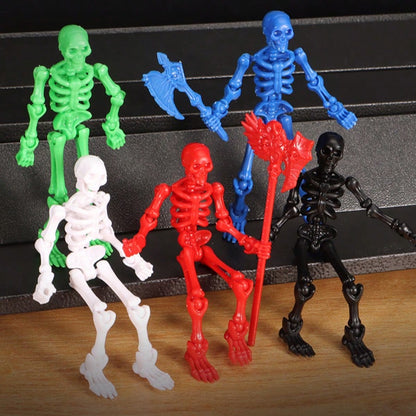 6-Piece T13 Skeleton Doll Set, Halloween Skeleton 3D Printed Multi-Joint Movable Skeleton Toy, Featuring Multi-Joint Movable Skeleton That Can Be Posed In Various Poses And Movements. Ideal As A Hallo