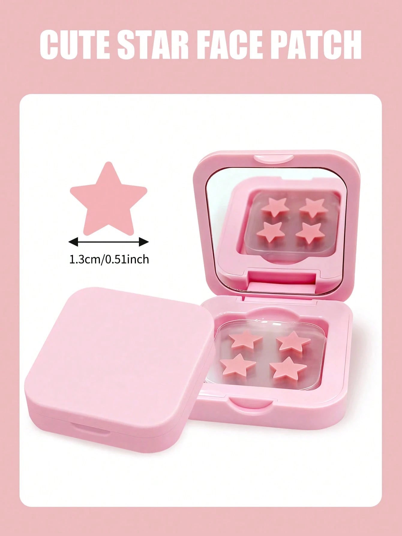 60pcs Cute Star Face Stickers- Face Stickers, Photo Props, Beloved By Young Women. Suitable For Party Decorations, Can Be Used As Face Stickers, Comes With Makeup Mirror, Ideal For Valentine's Day Gi