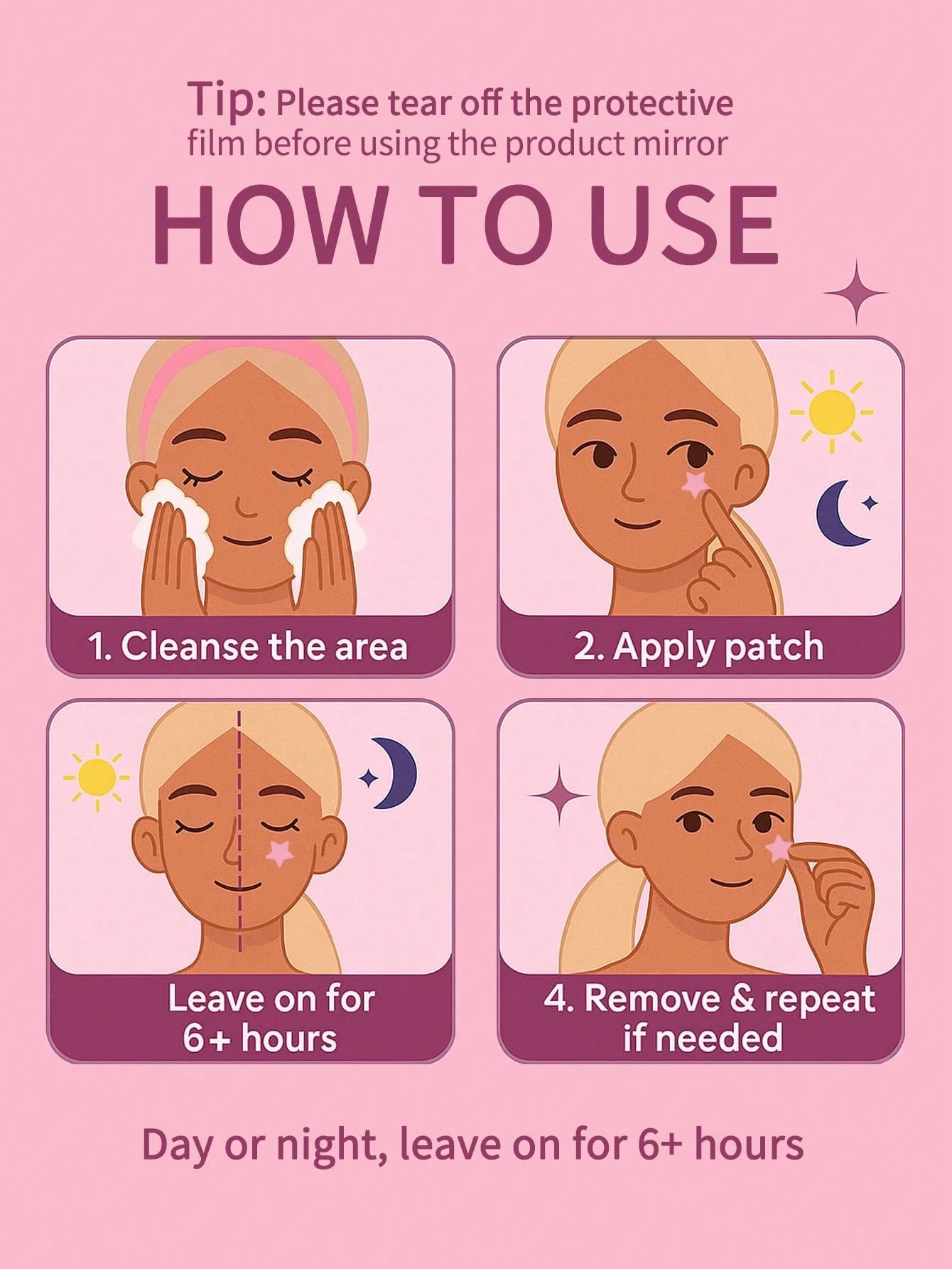 60pcs Cute Star Face Stickers- Face Stickers, Photo Props, Beloved By Young Women. Suitable For Party Decorations, Can Be Used As Face Stickers, Comes With Makeup Mirror, Ideal For Valentine's Day Gi