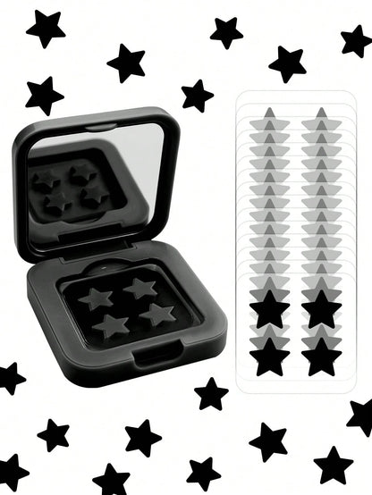 60pcs Cute Star Face Stickers- Face Stickers, Photo Props, Beloved By Young Women. Suitable For Party Decorations, Can Be Used As Face Stickers, Comes With Makeup Mirror, Ideal For Valentine's Day Gi
