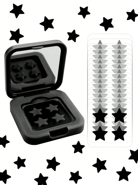 60pcs Cute Star Face Stickers, Fashionable Star Decor Stickers, Portable Makeup Mirror Photo Props, Adorable Party Makeup Decor, Sweet Valentine's Day Gift, Practical Women Daily Travel Makeup Accesso