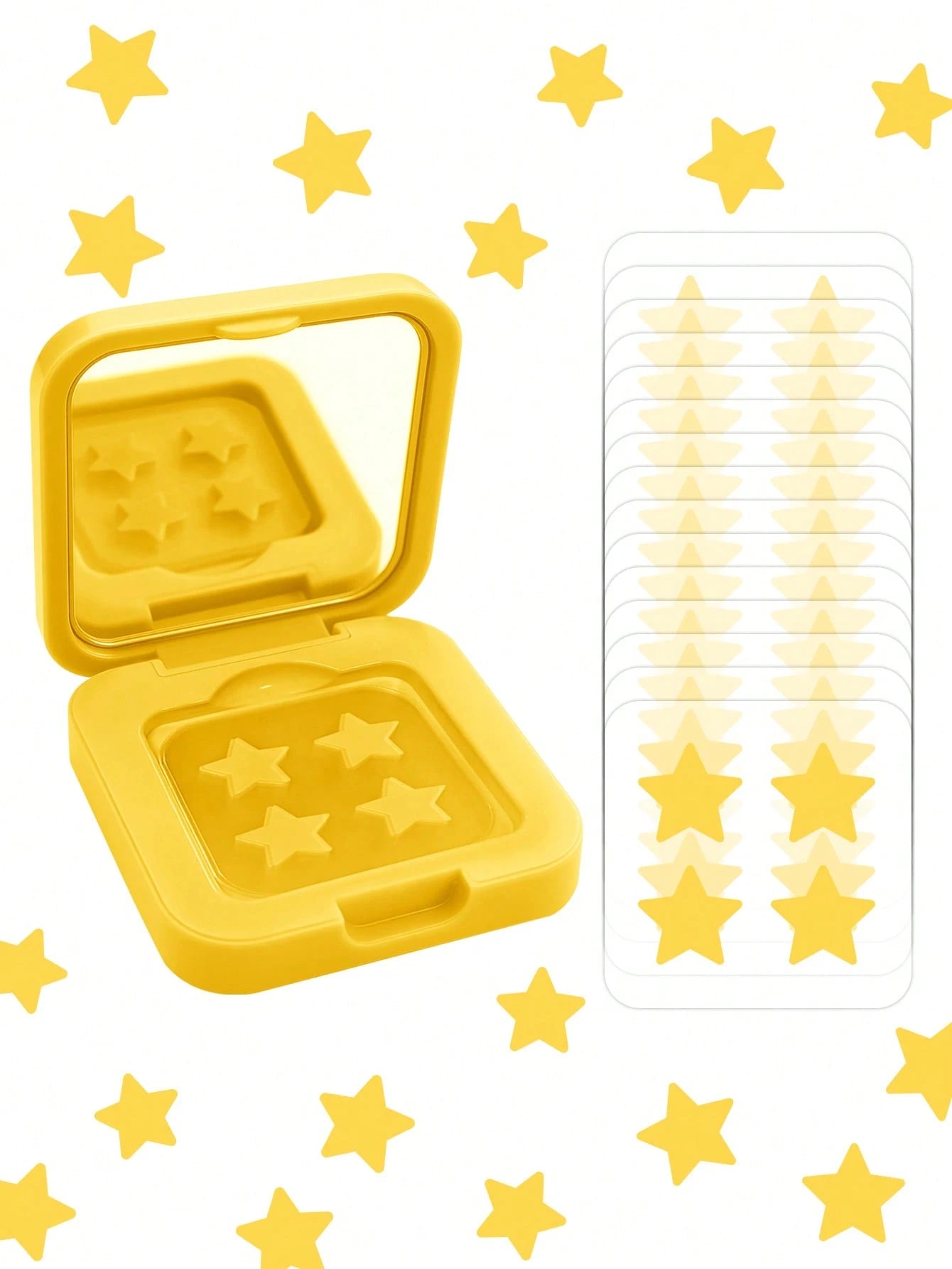60pcs Cute Star Face Stickers, Fashionable Star Decor Stickers, Portable Makeup Mirror Photo Props, Adorable Party Makeup Decor, Sweet Valentine's Day Gift, Practical Women Daily Travel Makeup Accesso
