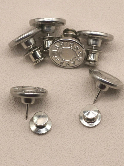 6Pcs Jeans Buttons Replacement 17mm No Sewing Metal Button Repair Kit Nailless Removable Jean Buttons Replacement Combo Valentines Wedding, Birthday, Buttons, Sewing, Sewing Supplies, Sewing Accessori