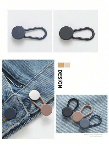 6pcs Rubber Waistband Extender Button, Clothes Waist Adjustable Extenders