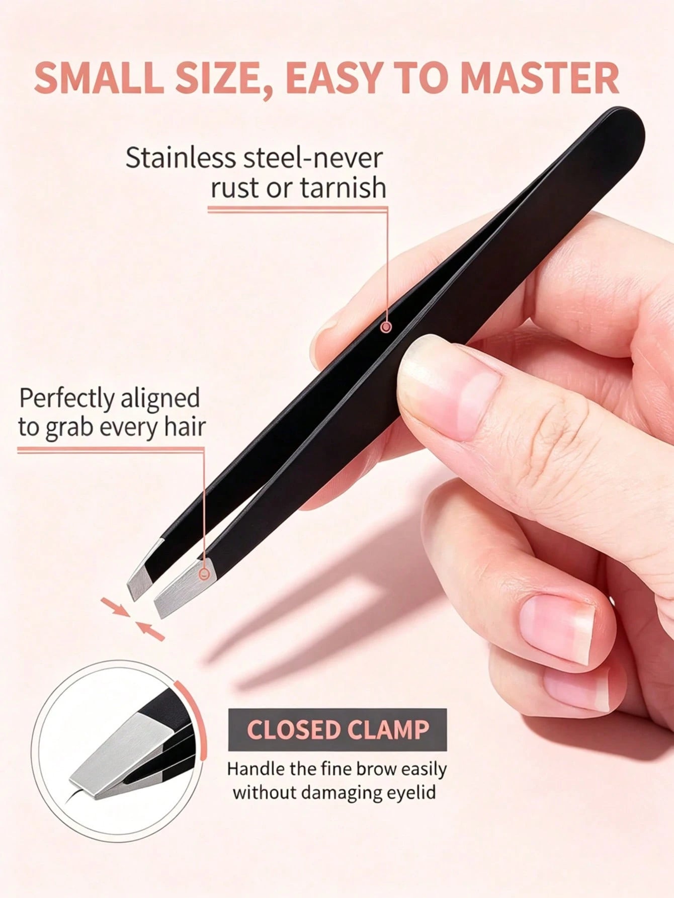 6pcs/Set, Eyebrow & Eyelash Grooming Kit, Includes 4 Tweezers 1 Beauty Scissors 1 Eyelash Brush, Professional Makeup & Beauty Tools, Eyebrow Tweezers, Eyebrow Scissors, Travel Portable Set, Suitable F