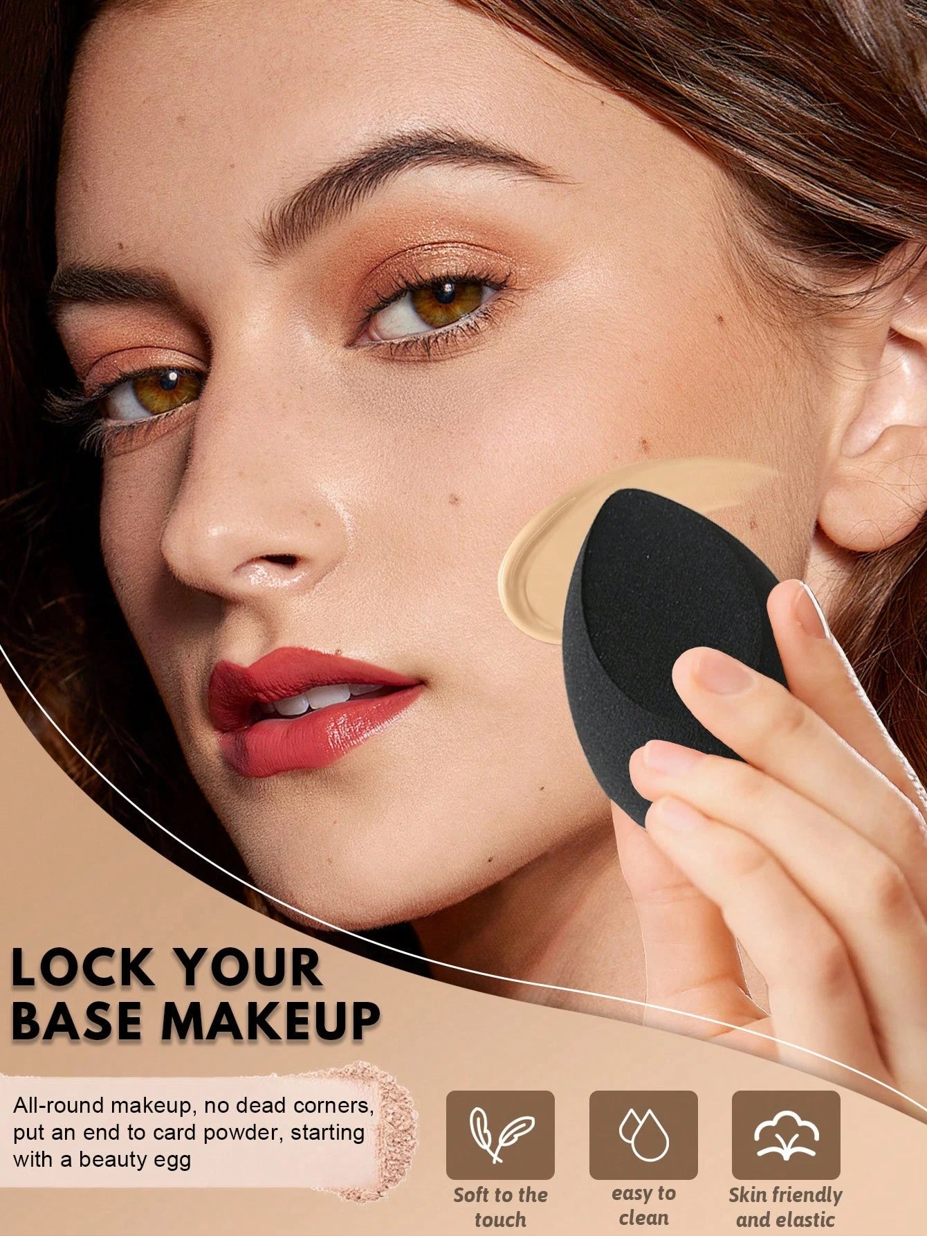 6pcs Soft Elastic Wet & Dry Dual-Use Makeup Sponges, Multi-Functional Makeup Tools Suitable For Foundation, Concealer, Loose Powder, Portable For Home And Travel, Practical And Affordable Makeup Tools