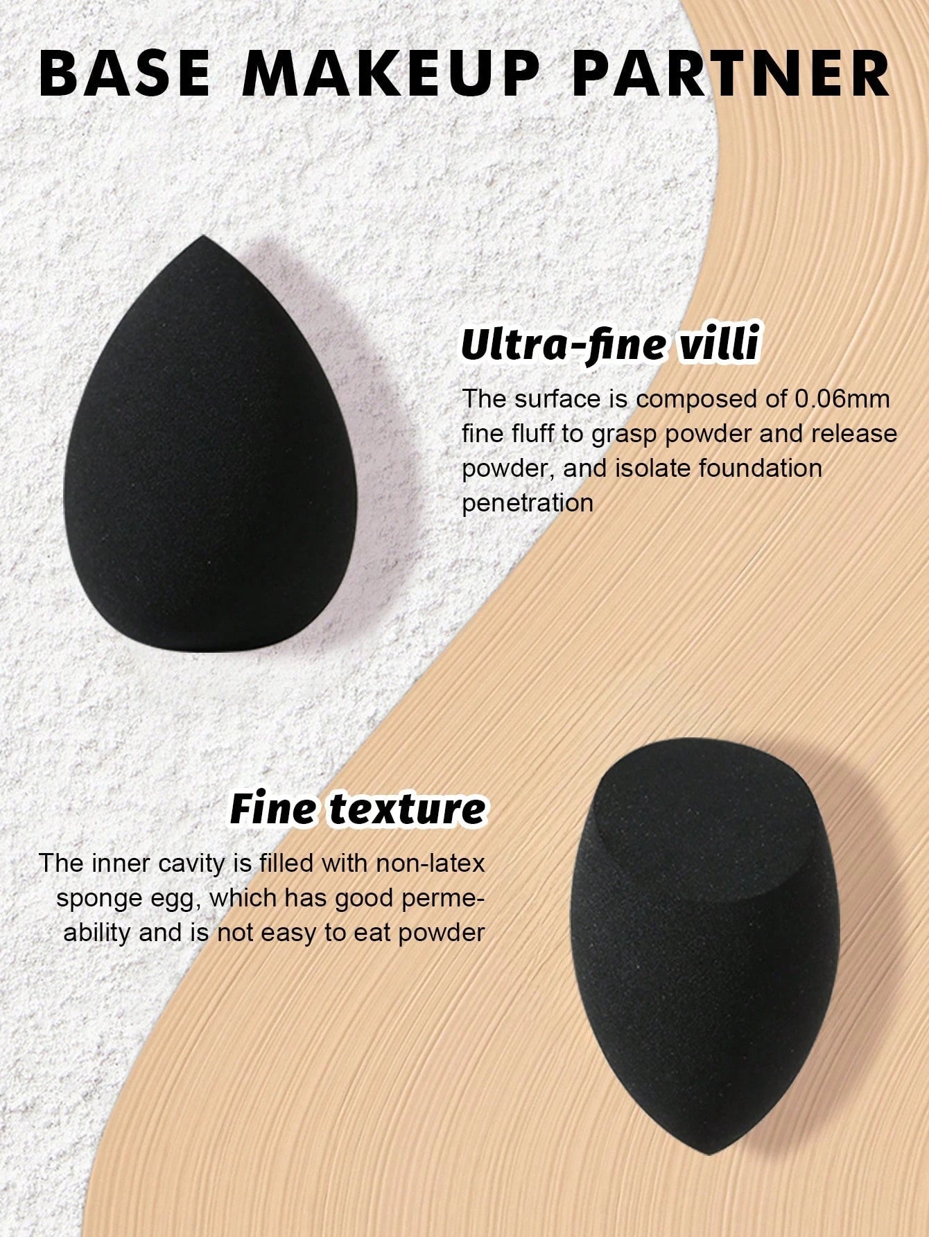 6pcs Soft Elastic Wet & Dry Dual-Use Makeup Sponges, Multi-Functional Makeup Tools Suitable For Foundation, Concealer, Loose Powder, Portable For Home And Travel, Practical And Affordable Makeup Tools