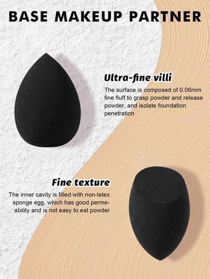 6pcs Soft Elastic Wet & Dry Dual-Use Makeup Sponges, Multi-Functional Makeup Tools Suitable For Foundation, Concealer, Loose Powder, Portable For Home And Travel, Practical And Affordable Makeup Tools