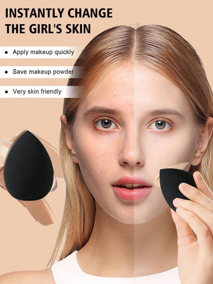 6pcs Soft Elastic Wet & Dry Dual-Use Makeup Sponges, Multi-Functional Makeup Tools Suitable For Foundation, Concealer, Loose Powder, Portable For Home And Travel, Practical And Affordable Makeup Tools