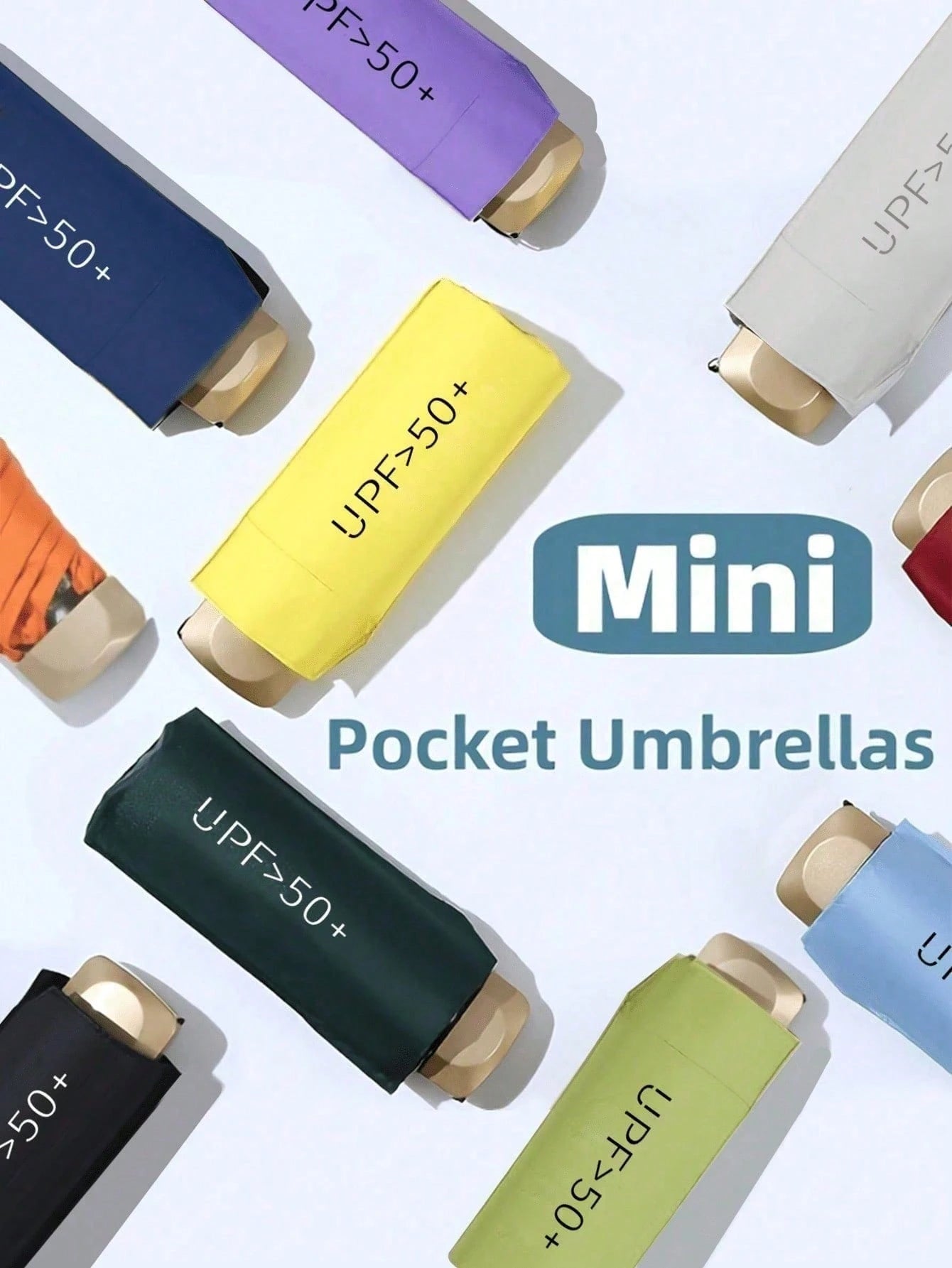 7.5 Inch/19cm Mini Folding Umbrella, Women's Sun Umbrella, Portable Outdoor Sun Umbrella, UV Protection Sun Umbrella With Storage Bag, Travel Essential