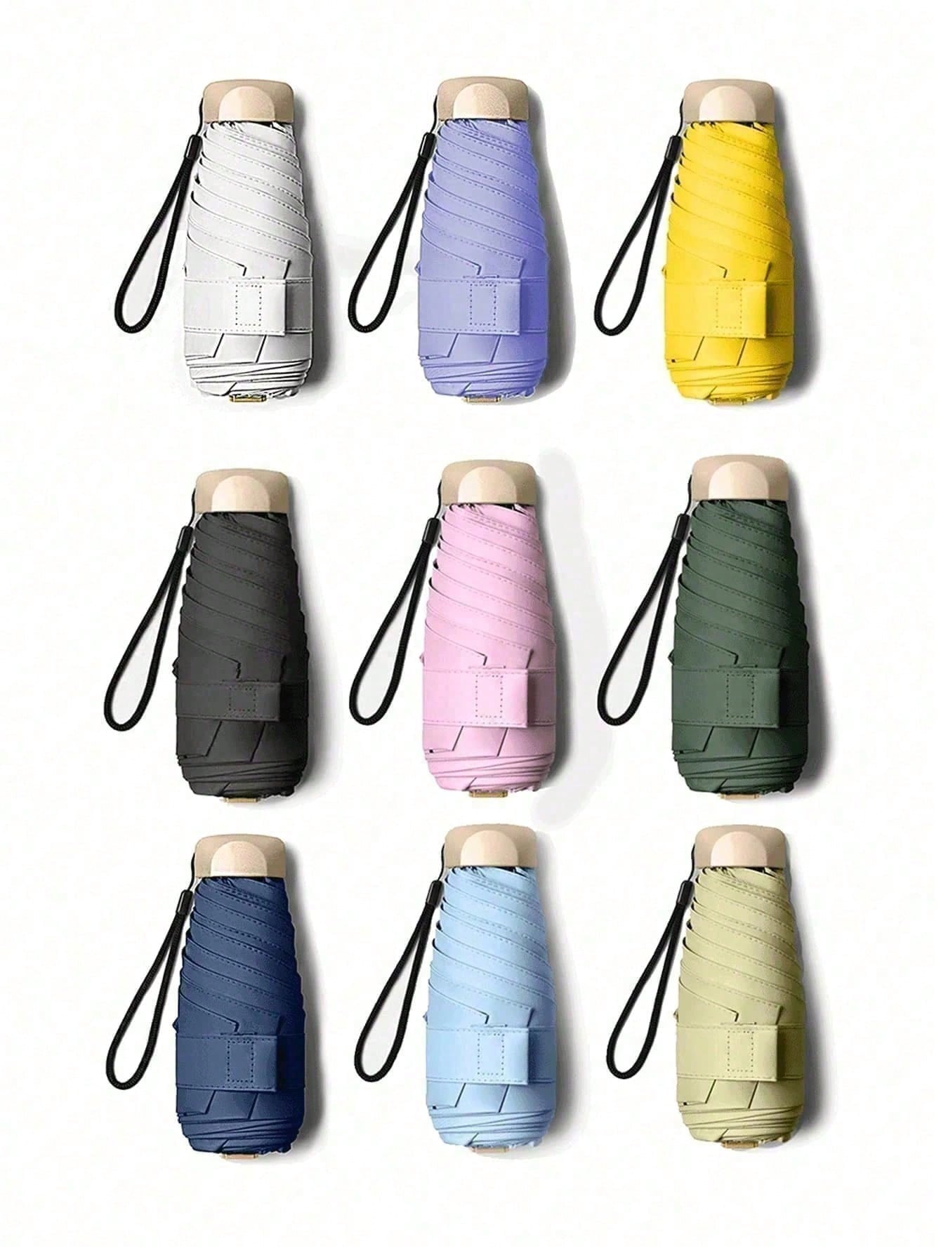 7.5 Inch/19cm Mini Folding Umbrella, Women's Sun Umbrella, Portable Outdoor Sun Umbrella, UV Protection Sun Umbrella With Storage Bag, Travel Essential