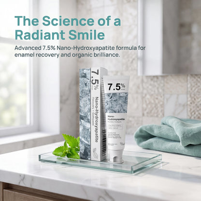 7.5% Nano-Hydroxyapatite Recovery + Toothpaste, Multi-Effect Oral Care Whitens, Repairs Enamel & Relieves Sensitivity, Crisp Mint Taste Plus Mild Composition, Ideal All-Season Whole Family Dental Gif