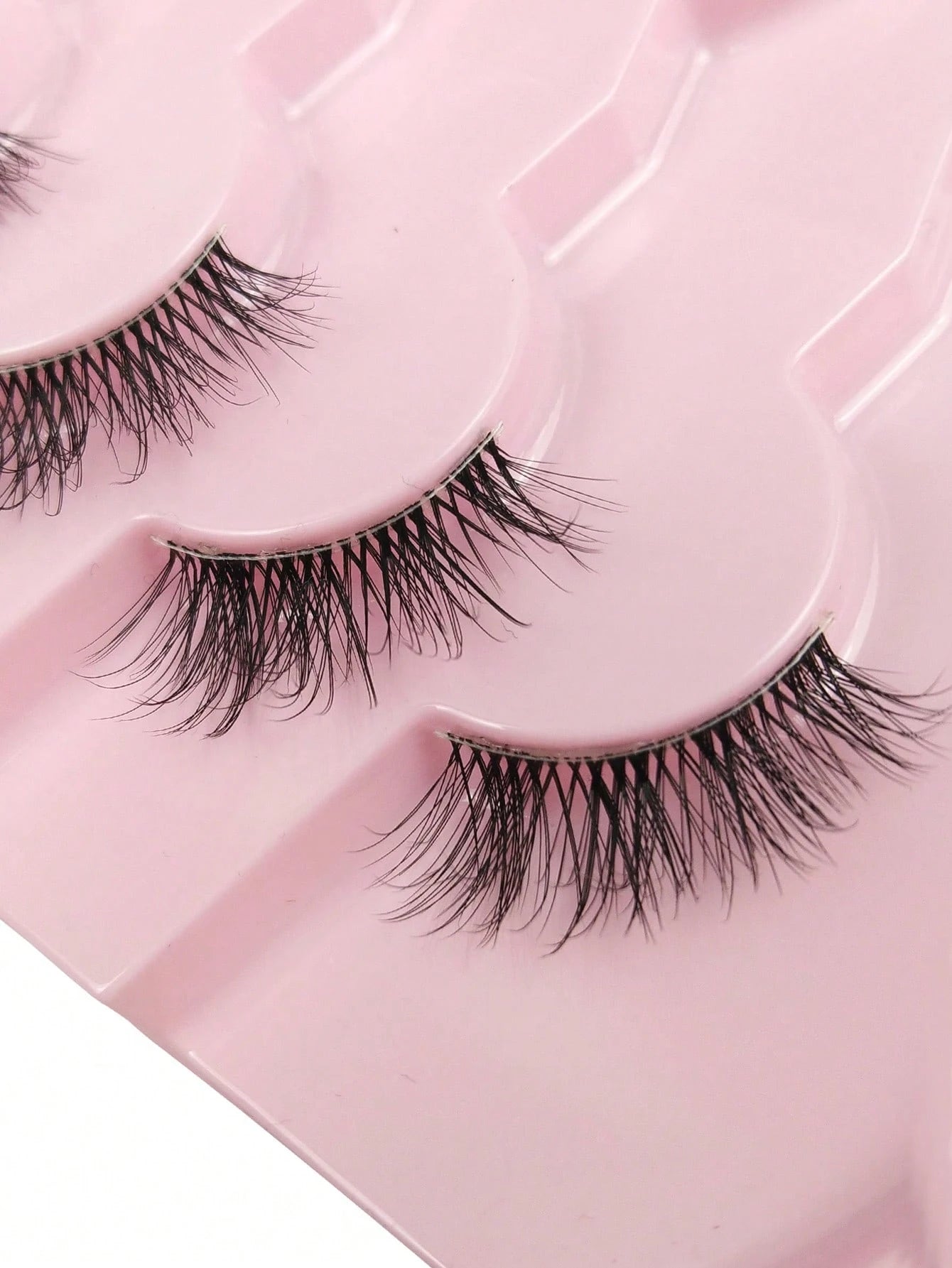 7 Pairs Half Lashes Natural Look Cat Eye False Eyelashes Criss Crossed Eyelashes Clear Band Short 3D Faux Mink Eyelashes Accent Lashes End Lashes Corner Eyelashes 3/4 Lashes