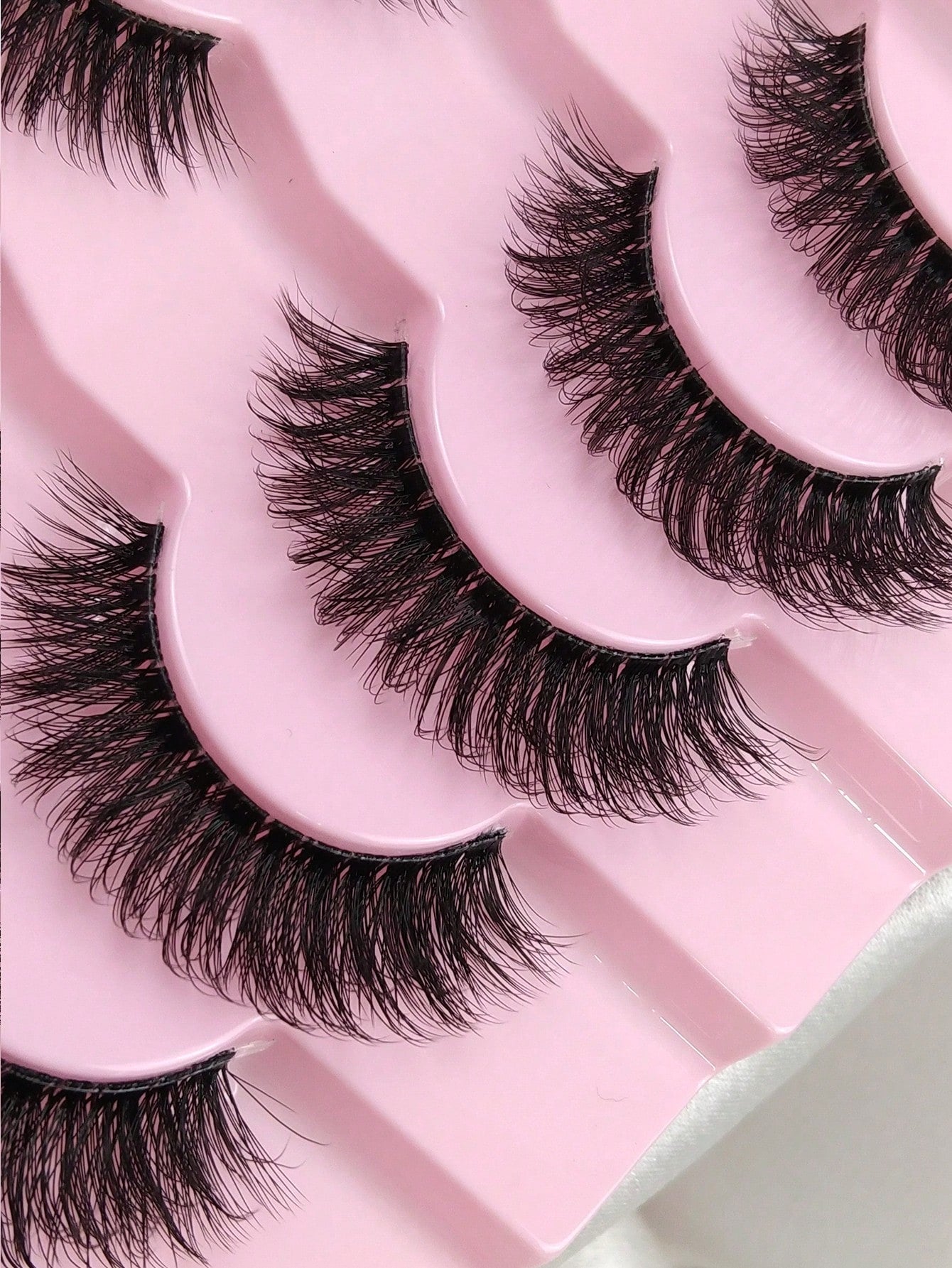 7 Pairs Natural Look False Eyelashes Transparent Band Faux Mink Lashes 3D False Eyelashes Curly Eyelashes Full Lash Strip Lengthening And Curling Makeup Beauty Strip Lashes, Lashes, Eyelashes, Fake La