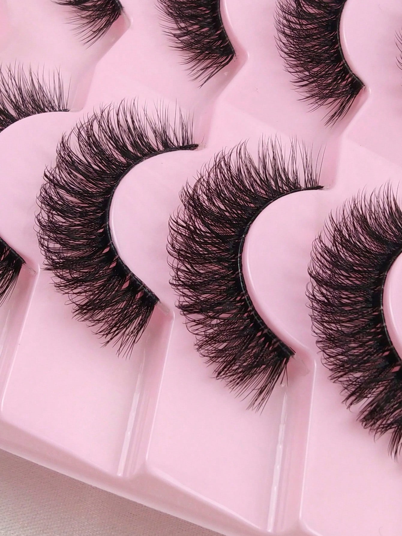 7 Pairs Natural Look False Eyelashes Transparent Band Faux Mink Lashes 3D False Eyelashes Curly Eyelashes Full Lash Strip Lengthening And Curling Makeup Beauty Strip Lashes, Lashes, Eyelashes, Fake La