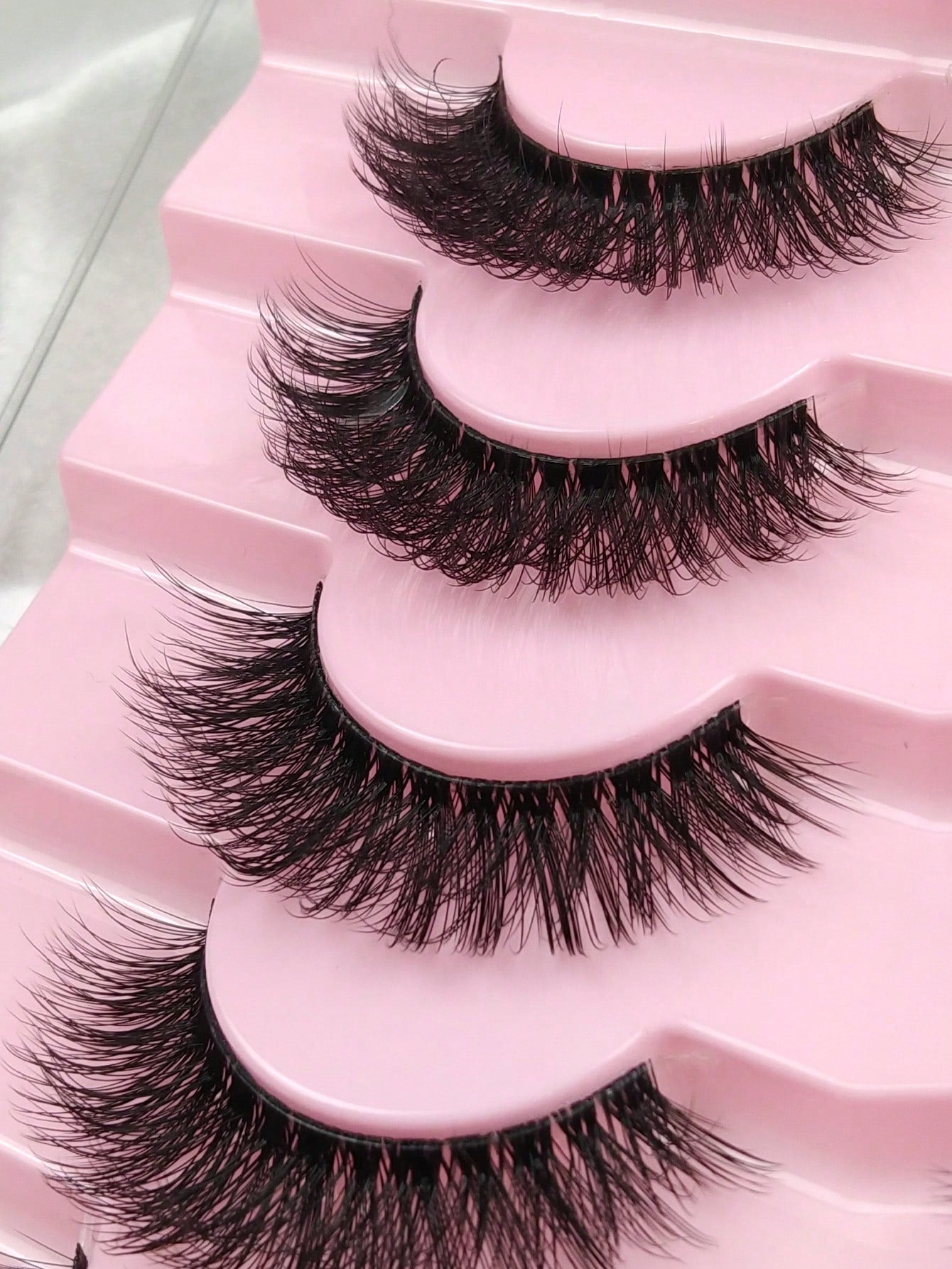 7 Pairs Natural Look False Eyelashes Transparent Band Faux Mink Lashes 3D False Eyelashes Curly Eyelashes Full Lash Strip Lengthening And Curling Makeup Beauty Strip Lashes, Lashes, Eyelashes, Fake La