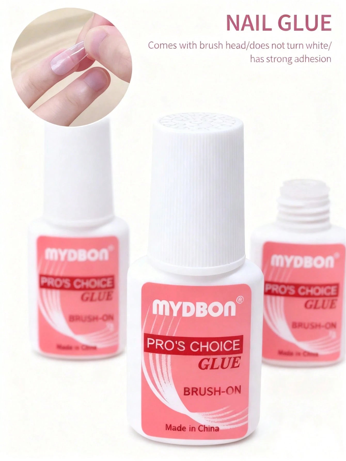 7g/3pcs Pack Nail Glue, Beauty Nail Art Glue, 1pc/2pcs/10pcs Sticker & Strong Lasting Nail Glue