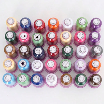 7pcs Embroidered Thread Set, Multi-Color Machine Embroidery Thread, Sewing Embroidery Universal Thread, Shiny Glossy Thread, Suitable For Clothing Decoration, Patching, DIY Handmade Sewing Supplies