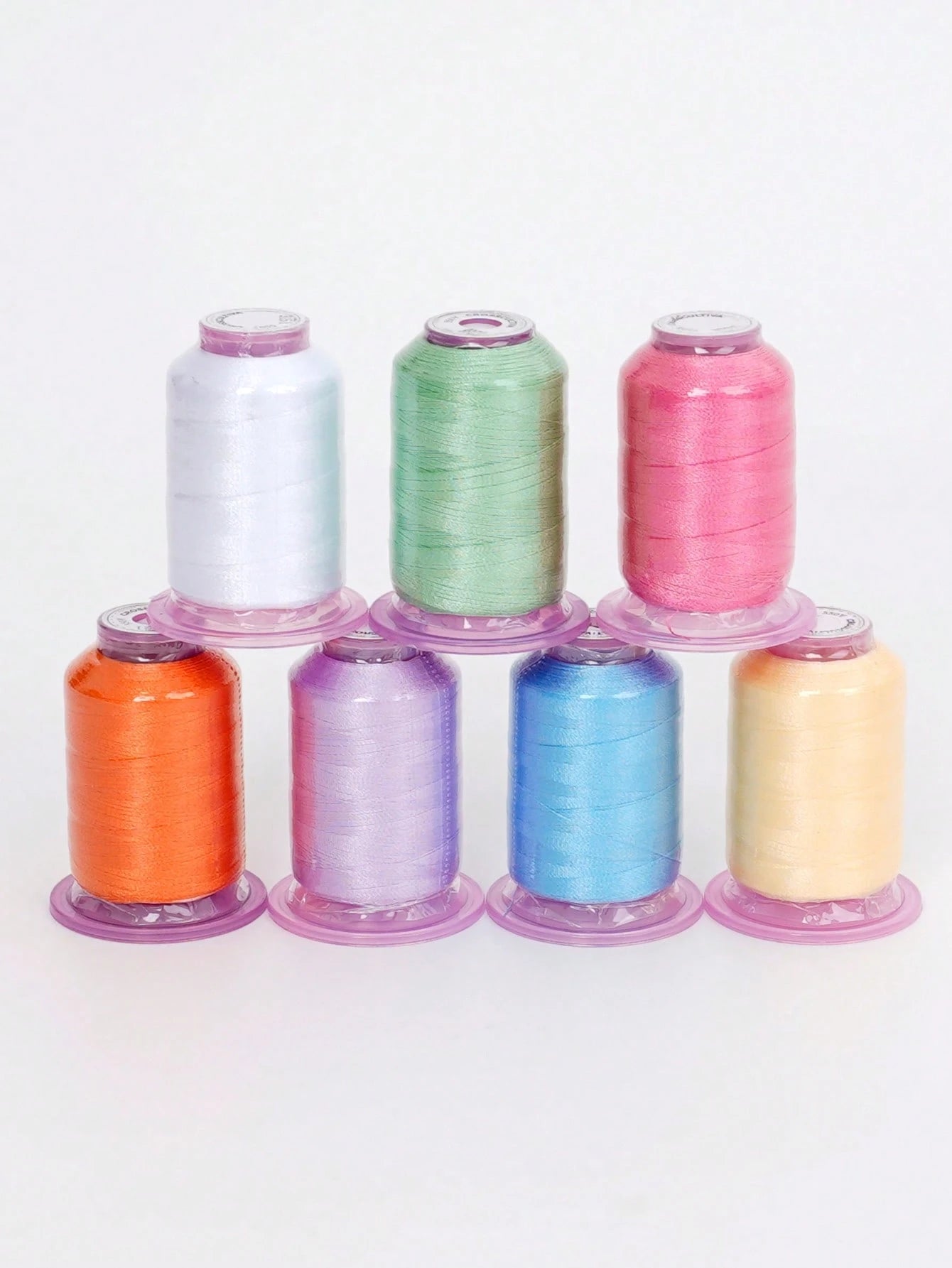 7pcs Embroidered Thread Set, Multi-Color Machine Embroidery Thread, Sewing Embroidery Universal Thread, Shiny Glossy Thread, Suitable For Clothing Decoration, Patching, DIY Handmade Sewing Supplies