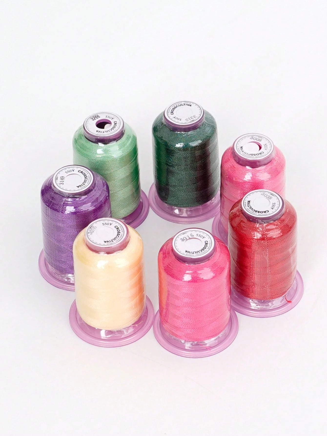 7pcs Embroidered Thread Set, Multi-Color Machine Embroidery Thread, Sewing Embroidery Universal Thread, Shiny Glossy Thread, Suitable For Clothing Decoration, Patching, DIY Handmade Sewing Supplies