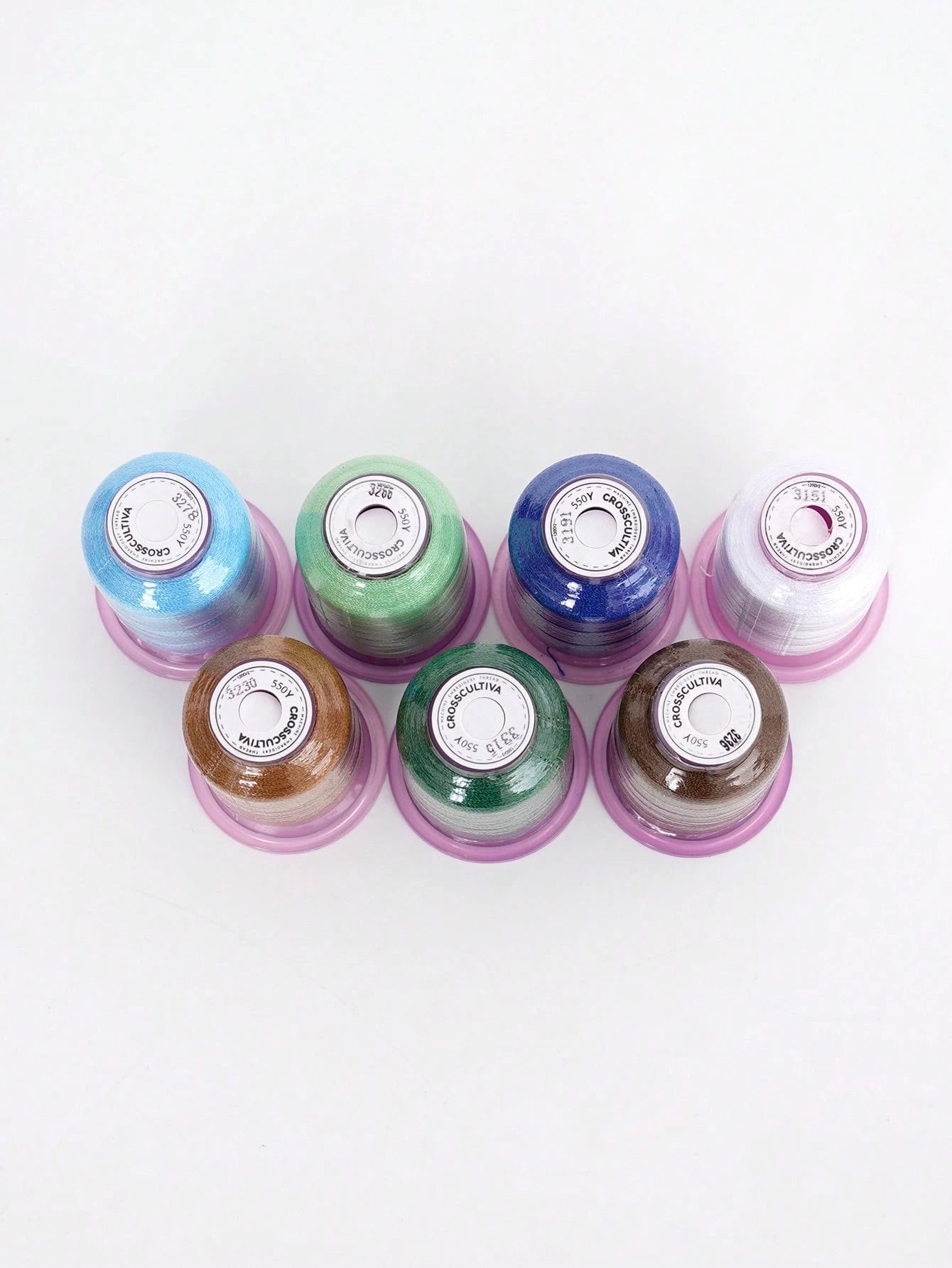 7pcs Embroidered Thread Set, Multi-Color Machine Embroidery Thread, Sewing Embroidery Universal Thread, Shiny Glossy Thread, Suitable For Clothing Decoration, Patching, DIY Handmade Sewing Supplies