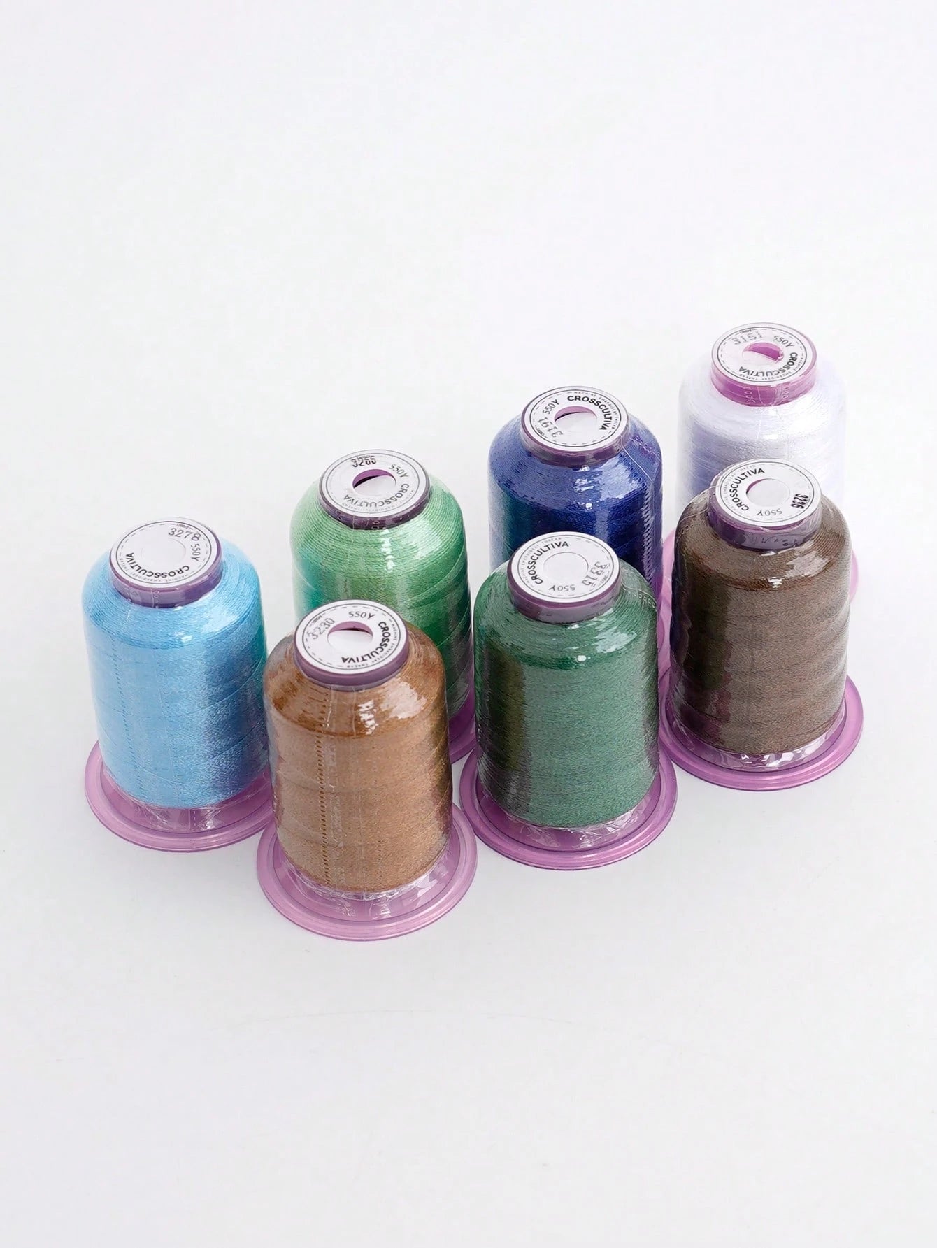 7pcs Embroidered Thread Set, Multi-Color Machine Embroidery Thread, Sewing Embroidery Universal Thread, Shiny Glossy Thread, Suitable For Clothing Decoration, Patching, DIY Handmade Sewing Supplies