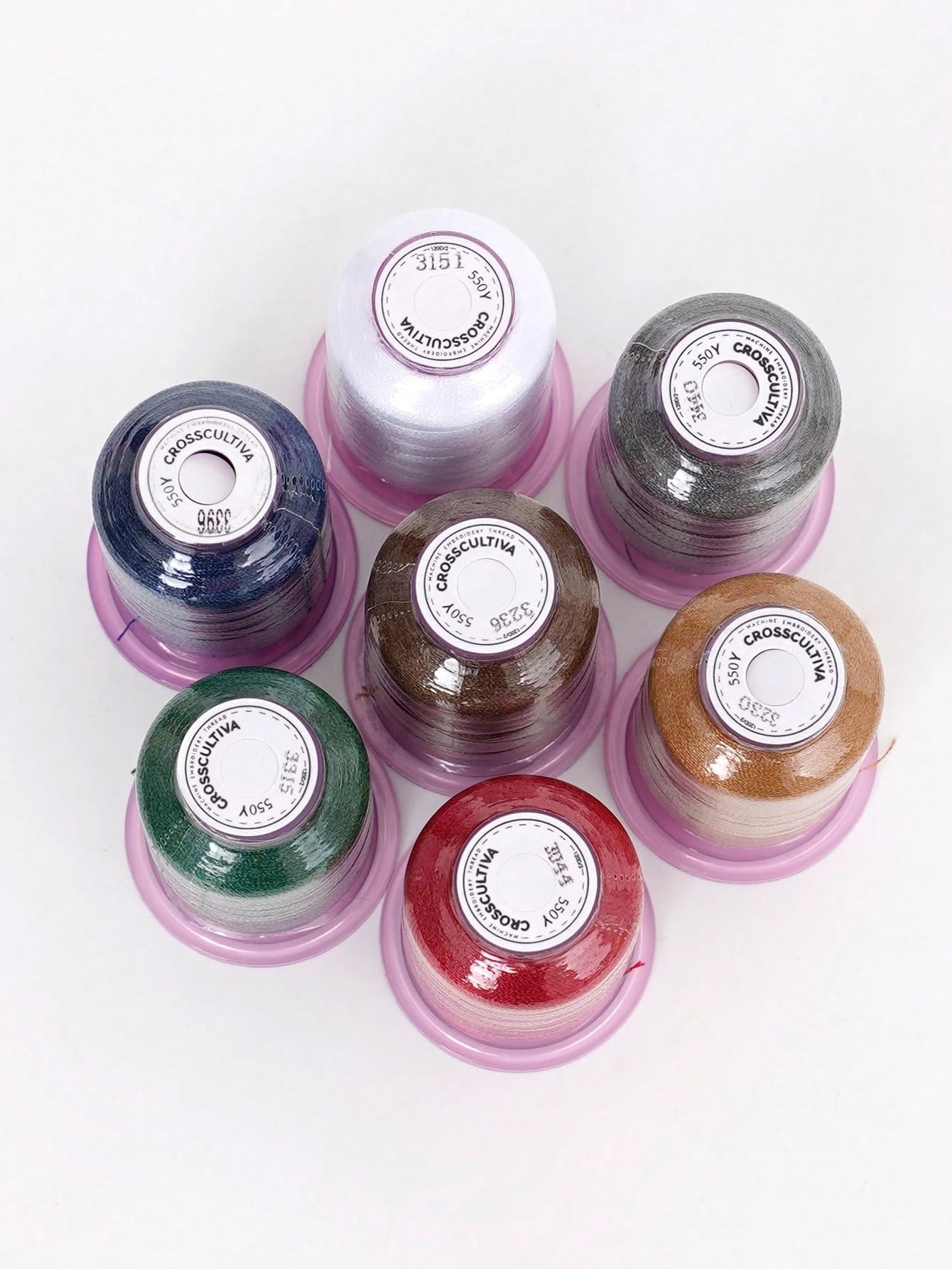 7pcs Embroidered Thread Set, Multi-Color Machine Embroidery Thread, Sewing Embroidery Universal Thread, Shiny Glossy Thread, Suitable For Clothing Decoration, Patching, DIY Handmade Sewing Supplies