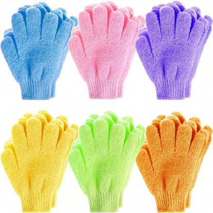 8/16pcs Exfoliating Bath Gloves, Double-Sided Exfoliating Gloves, Suitable For Spa, Massage And Body Scrubbing, Body Scrub Bath Accessories, Daily Cleaning And Hygiene Maintenance