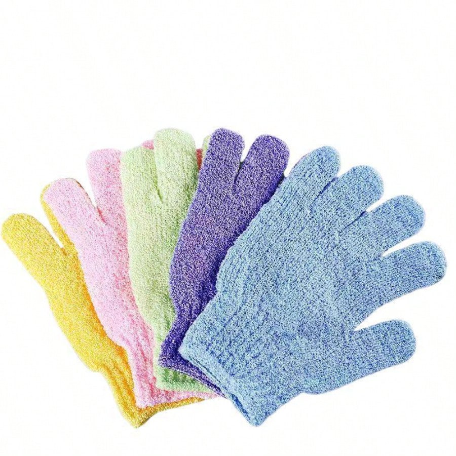8/16pcs Exfoliating Bath Gloves, Double-Sided Exfoliating Gloves, Suitable For Spa, Massage And Body Scrubbing, Body Scrub Bath Accessories, Daily Cleaning And Hygiene Maintenance