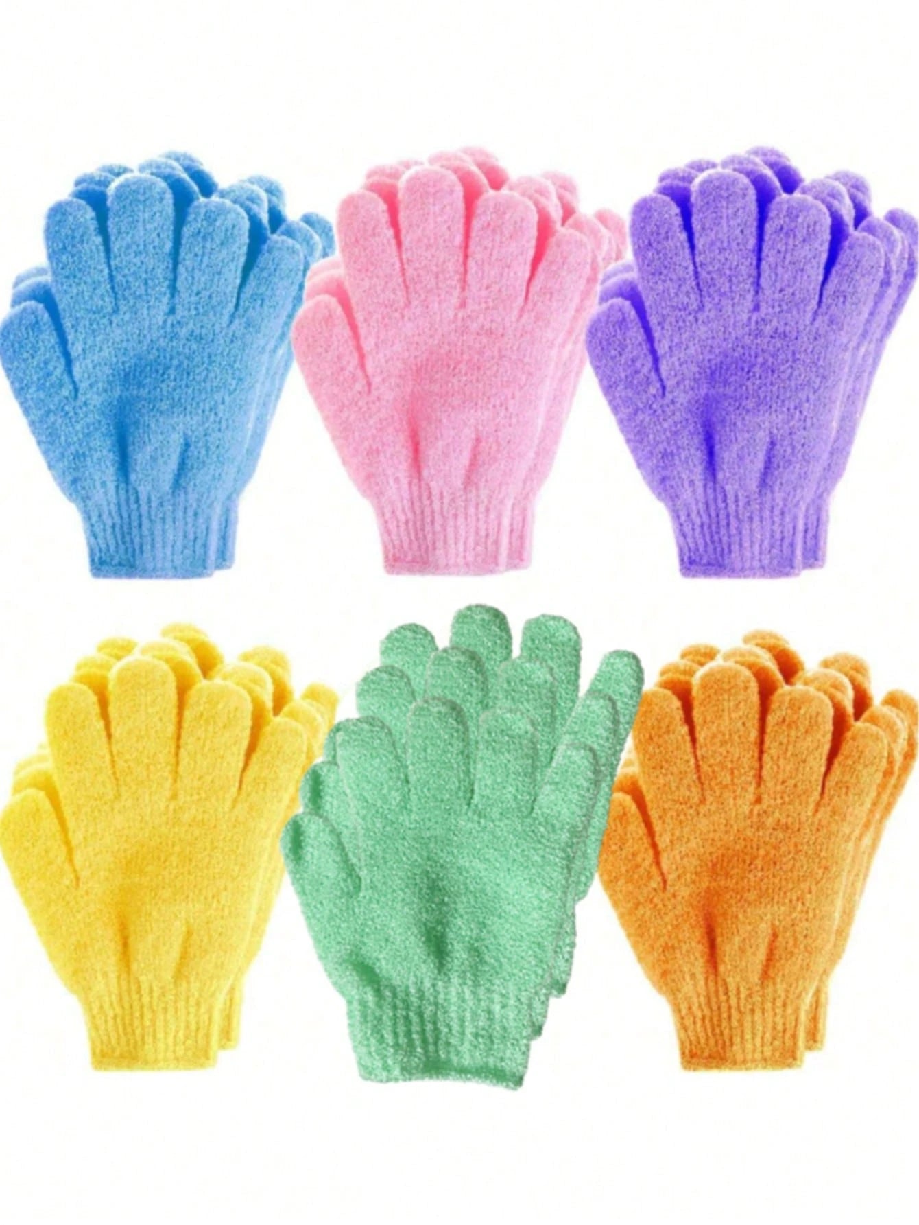 8/16pcs Exfoliating Bath Gloves, Double-Sided Exfoliating Gloves, Suitable For Spa, Massage And Body Scrubbing, Body Scrub Bath Accessories, Daily Cleaning And Hygiene Maintenance