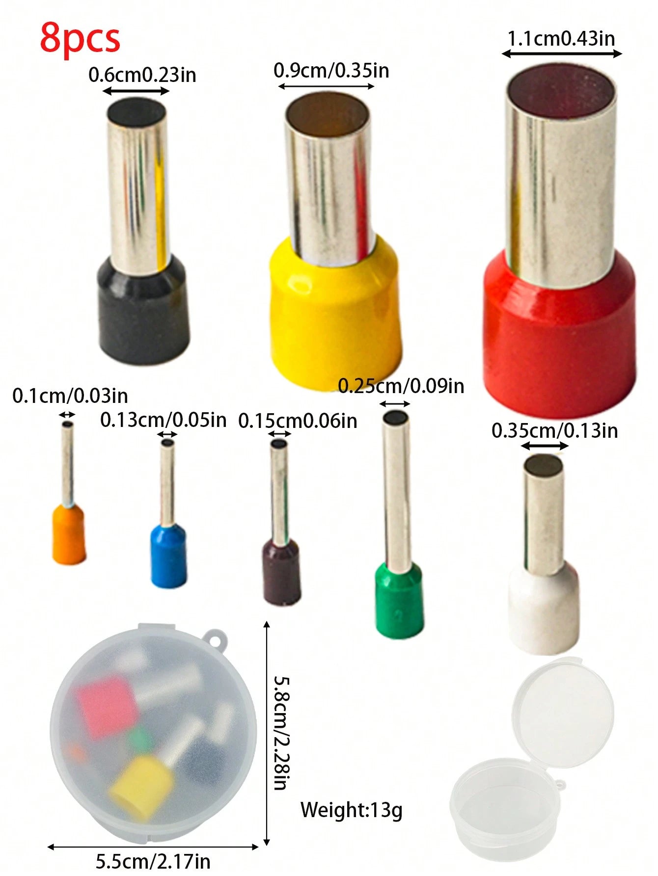 8/40Pcs Round Clay Cutters Earring Hole Hollow Round Cutter DIY Pottery Tools Polymer Clay Tools