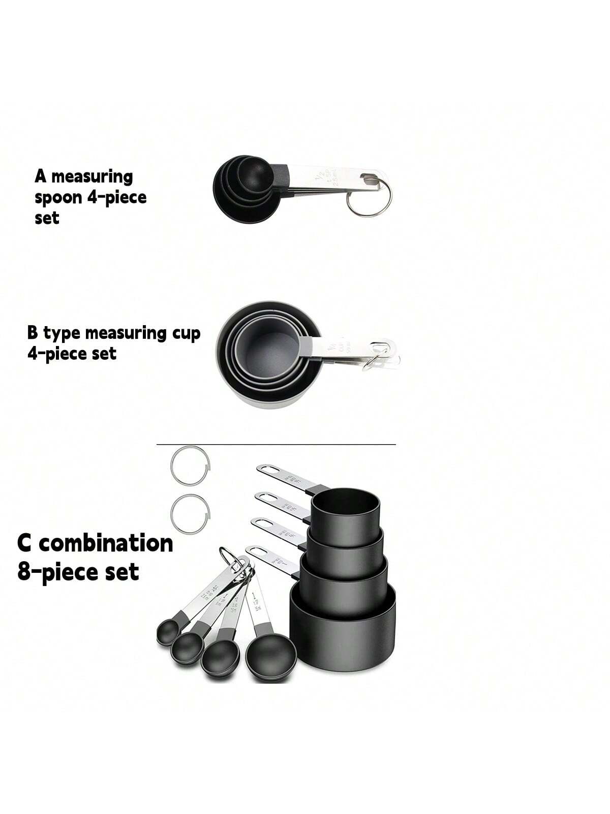 8 Pieces Kitchen Measuring Cup And Measuring Spoon