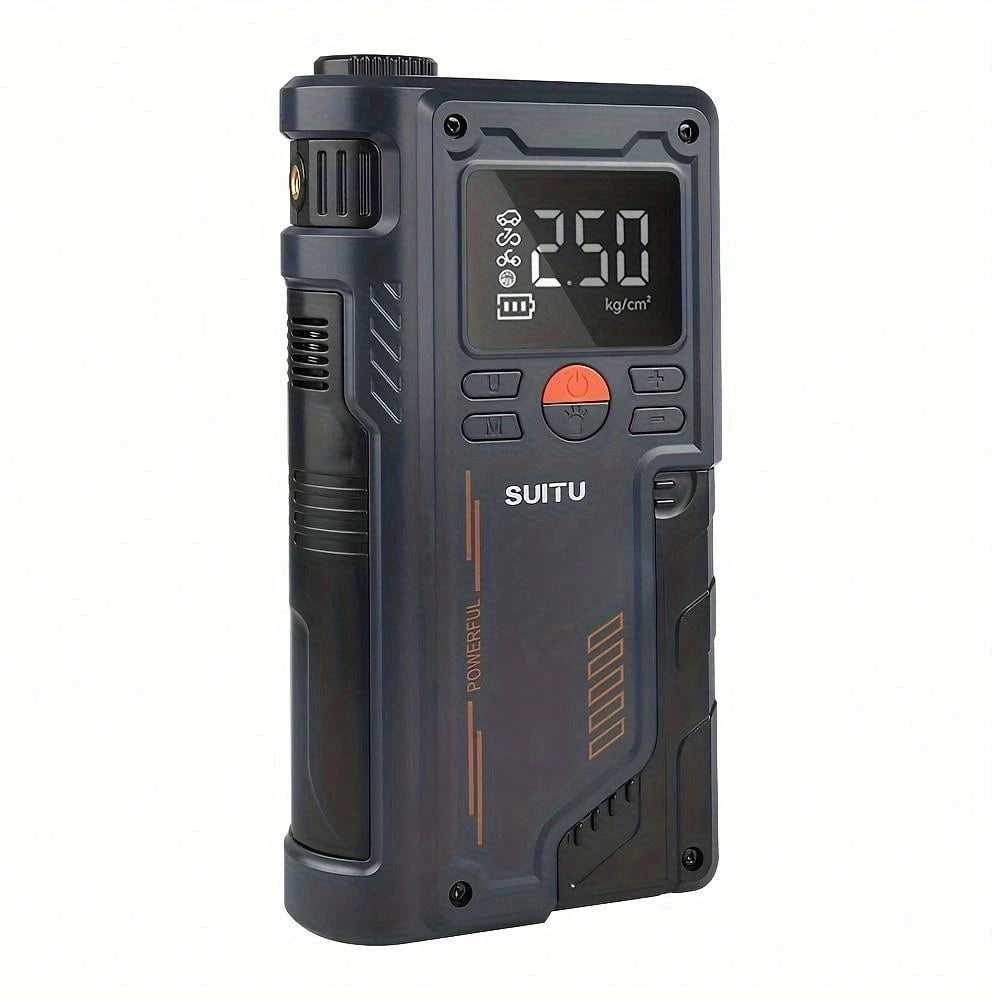 8000A 150PSI Jump Starter With Air Compressor, 12V Portable Car Battery Charger For All Gas And 10.0L Engines, Car Starter Jump Box With Jumper Cable, 3 Modes Flashlight And Storage Case