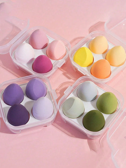 8pcs/4pcs Beauty Egg Makeup Sponge Blender Set, Super Soft, Durable And Elastic, Multi-Color Sponges For Dry And Wet Use, Professional Makeup Tool Suitable For All Skin Types, Latex-Free, Easy To Crea
