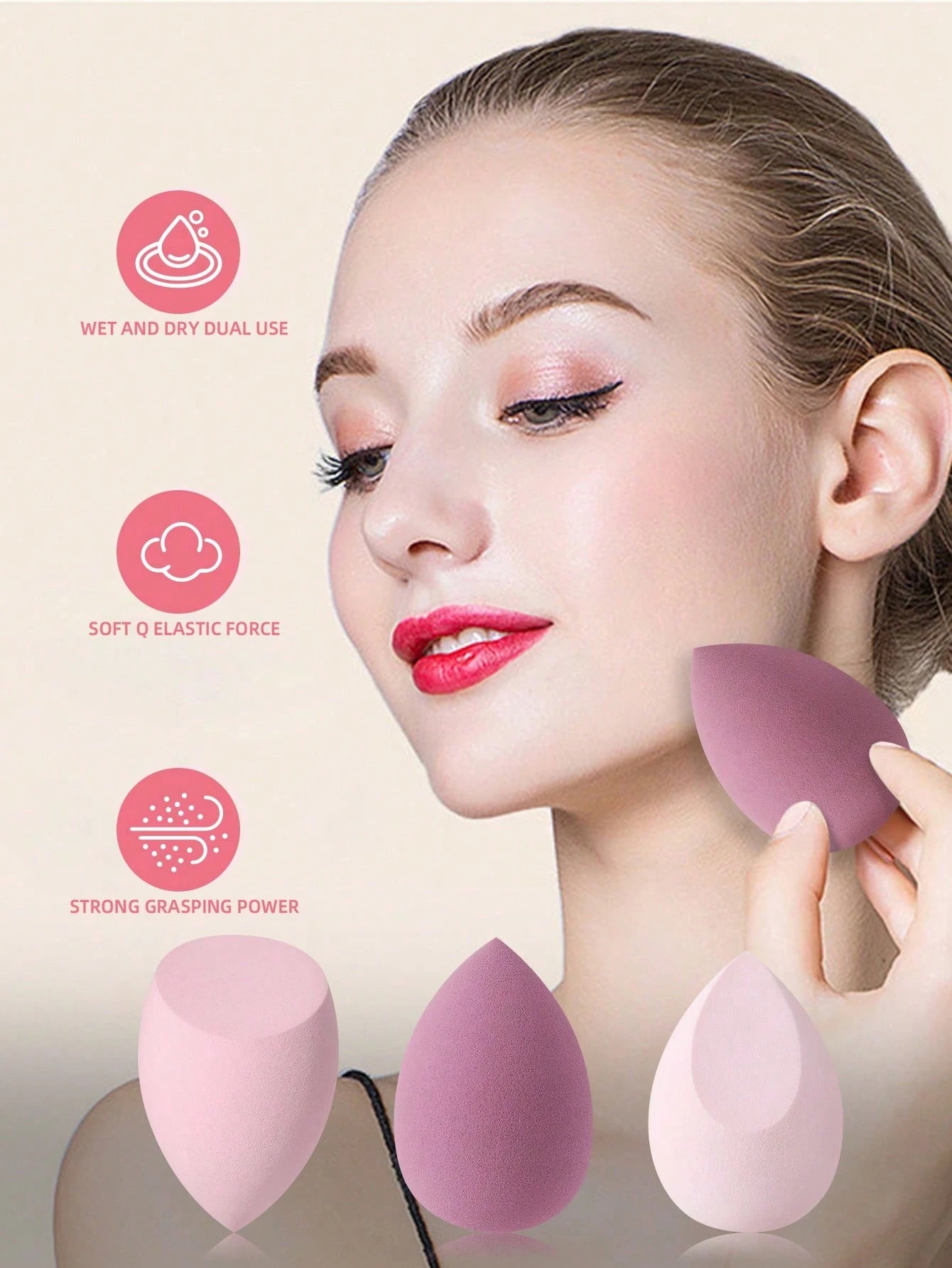 8pcs/4pcs Beauty Egg Makeup Sponge Blender Set, Super Soft, Durable And Elastic, Multi-Color Sponges For Dry And Wet Use, Professional Makeup Tool Suitable For All Skin Types, Latex-Free, Easy To Crea