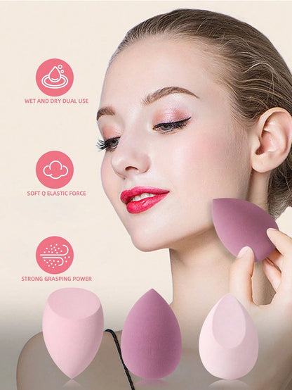 8pcs/4pcs Beauty Egg Makeup Sponge Blender Set, Super Soft, Durable And Elastic, Multi-Color Sponges For Dry And Wet Use, Professional Makeup Tool Suitable For All Skin Types, Latex-Free, Easy To Crea