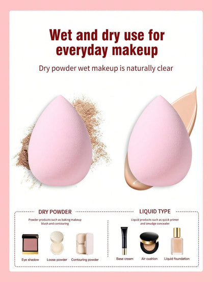 8pcs/4pcs Beauty Egg Makeup Sponge Blender Set, Super Soft, Durable And Elastic, Multi-Color Sponges For Dry And Wet Use, Professional Makeup Tool Suitable For All Skin Types, Latex-Free, Easy To Crea