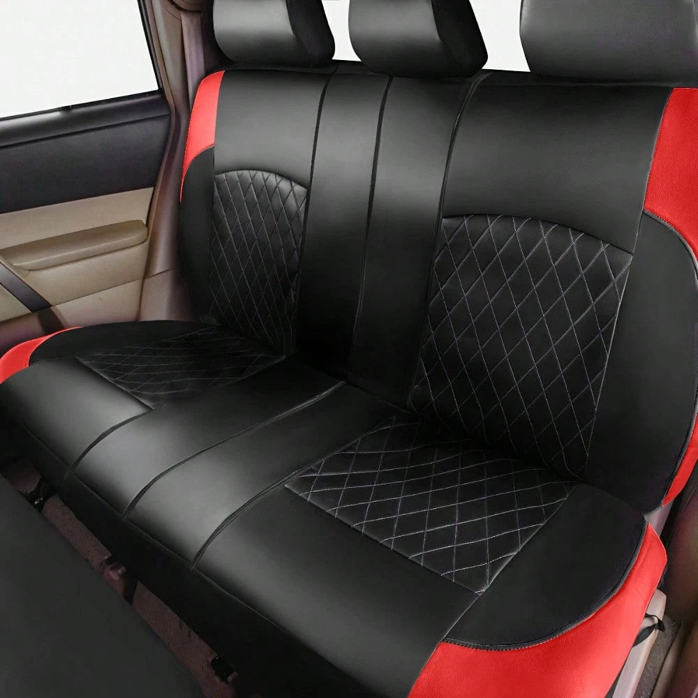 9PCS Car Seat Cover PVC Fabric Fashion Sport Seat Cover Car Interior Accessories, Car Seat Cover Full Set, Car Accessories