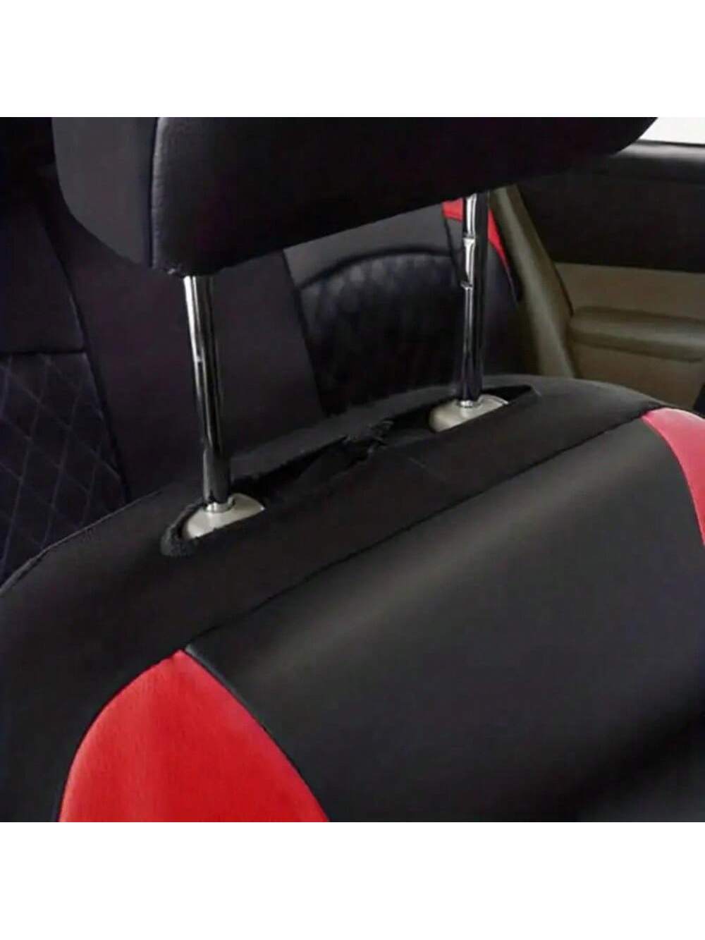 9PCS Car Seat Cover PVC Fabric Fashion Sport Seat Cover Car Interior Accessories, Car Seat Cover Full Set, Car Accessories