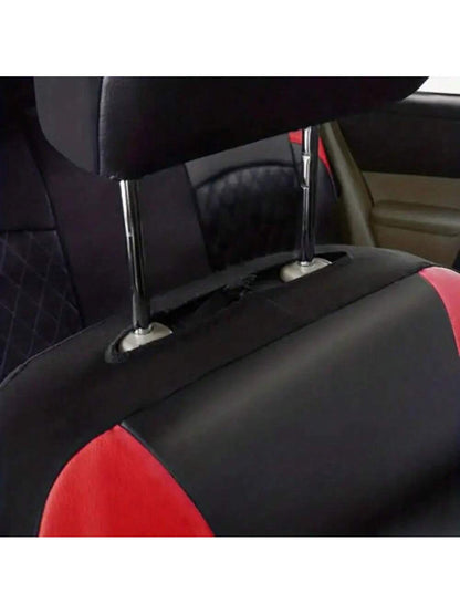 9PCS Car Seat Cover PVC Fabric Fashion Sport Seat Cover Car Interior Accessories, Car Seat Cover Full Set, Car Accessories