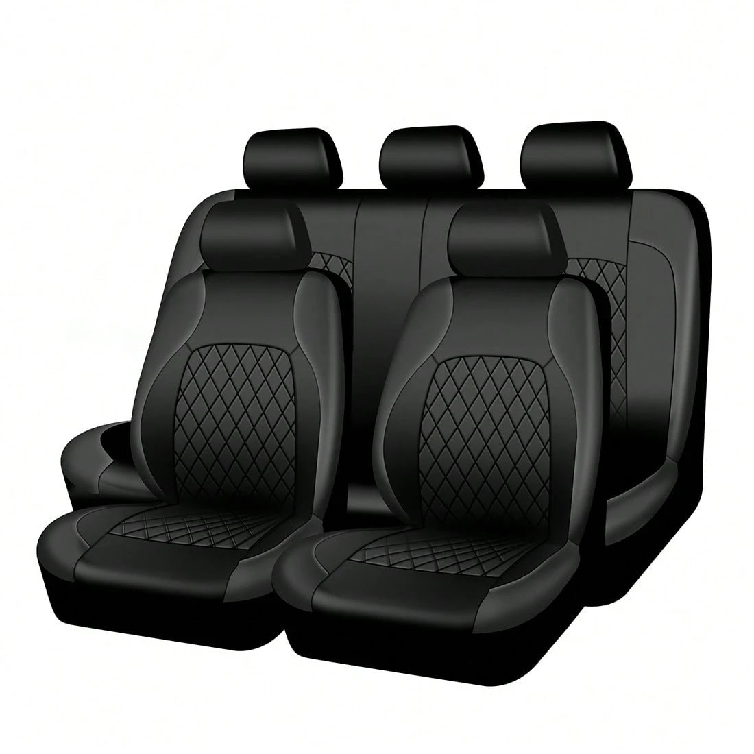 9PCS Car Seat Cover PVC Fabric Fashion Sport Seat Cover Car Interior Accessories, Car Seat Cover Full Set, Car Accessories