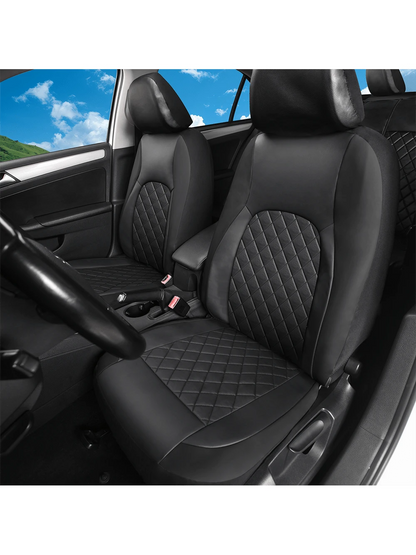 9PCS Car Seat Cover PVC Fabric Fashion Sport Seat Cover Car Interior Accessories, Car Seat Cover Full Set, Car Accessories