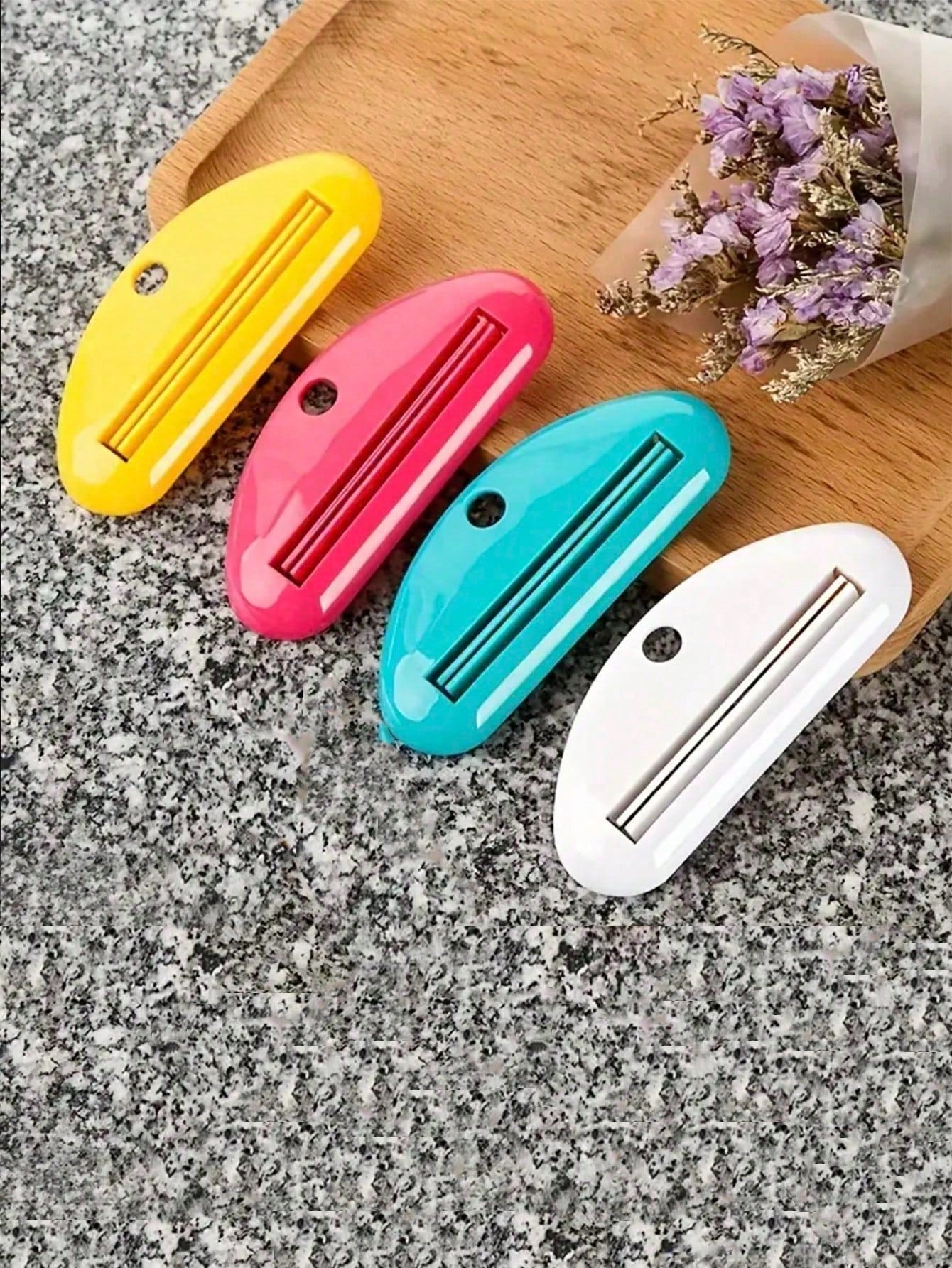 A Multi-Color Manual Plastic Toothpaste Squeezer, Vertical Bathroom Accessory, Suitable For Squeezing Toothpaste, Face Wash And Hand Cream, No Electricity Needed, Home Bathroom Decor, Autumn Decor, Ba