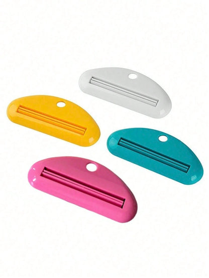 A Multi-Color Manual Plastic Toothpaste Squeezer, Vertical Bathroom Accessory, Suitable For Squeezing Toothpaste, Face Wash And Hand Cream, No Electricity Needed, Home Bathroom Decor, Autumn Decor, Ba