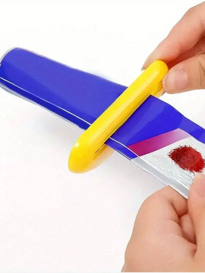 A Multi-Color Manual Plastic Toothpaste Squeezer, Vertical Bathroom Accessory, Suitable For Squeezing Toothpaste, Face Wash And Hand Cream, No Electricity Needed, Home Bathroom Decor, Autumn Decor, Ba