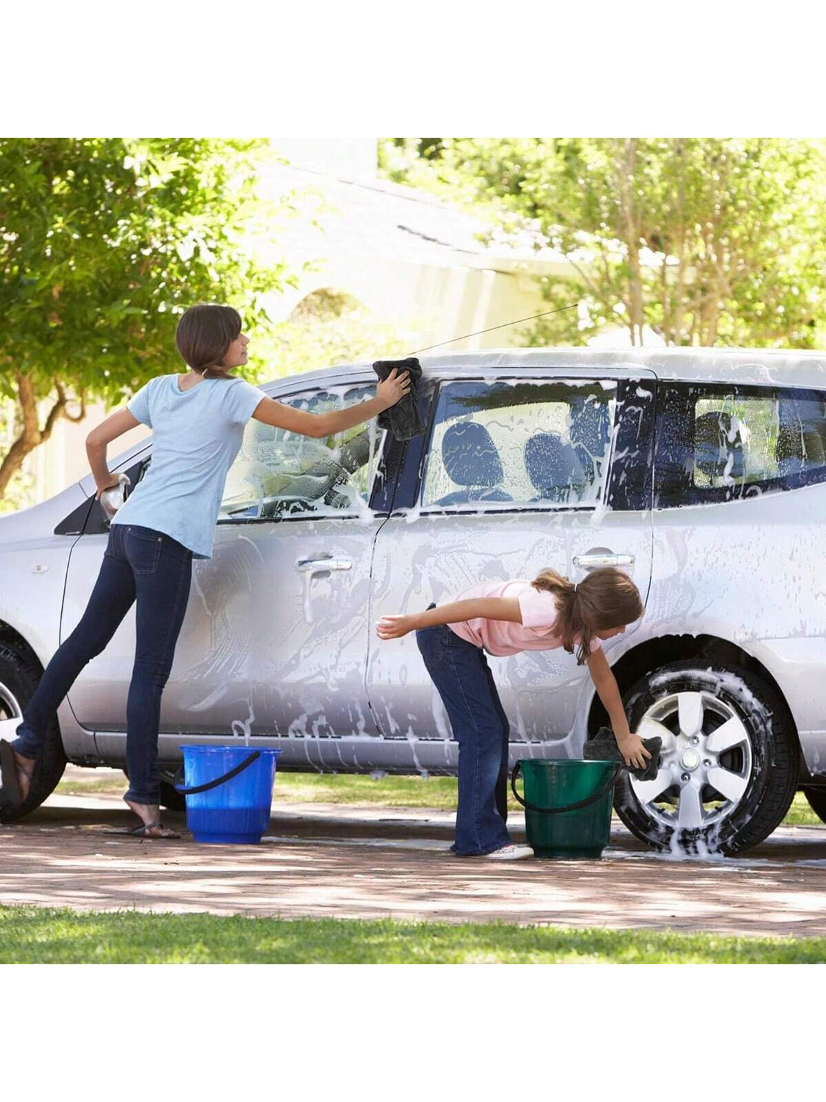 A Premium Microfiber Towel For Drying- Microfiber Double Twisted Fluff, Edge-Free And Scratch-Free Design, Super Absorbent And Low-Fluffing, Durable Up To 120 Washes- Ideal For Cleaning And Detailin